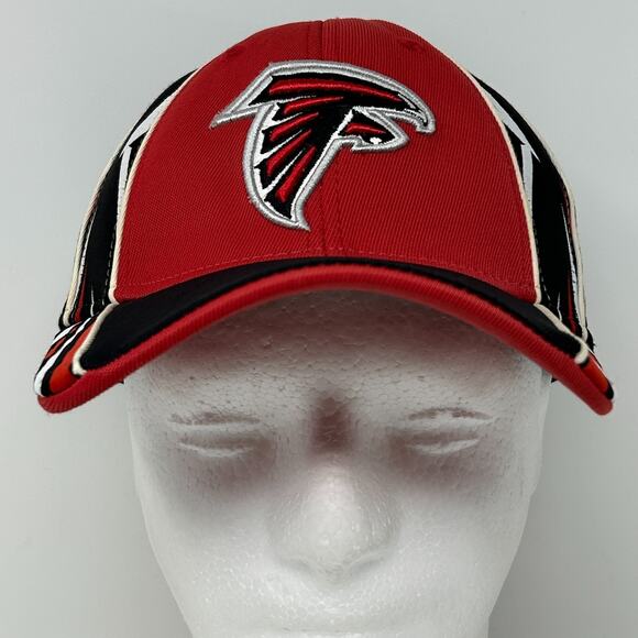 Atlanta Falcons Hat Cap Flex Fitted OSFA Football NFL Reebok 6 Panel Black - Picture 2 of 10